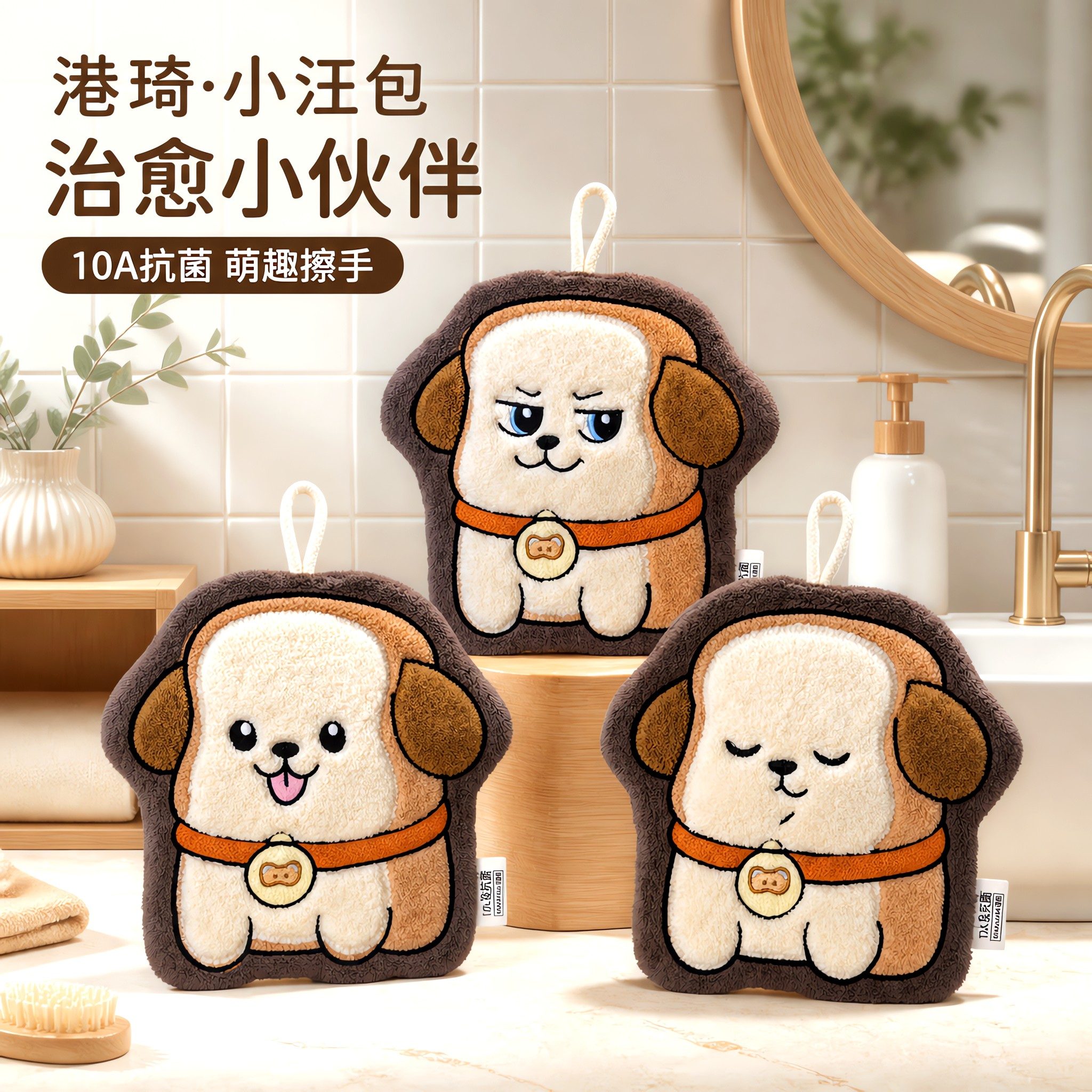 港琦治愈狗狗擦手巾【版权产品】
